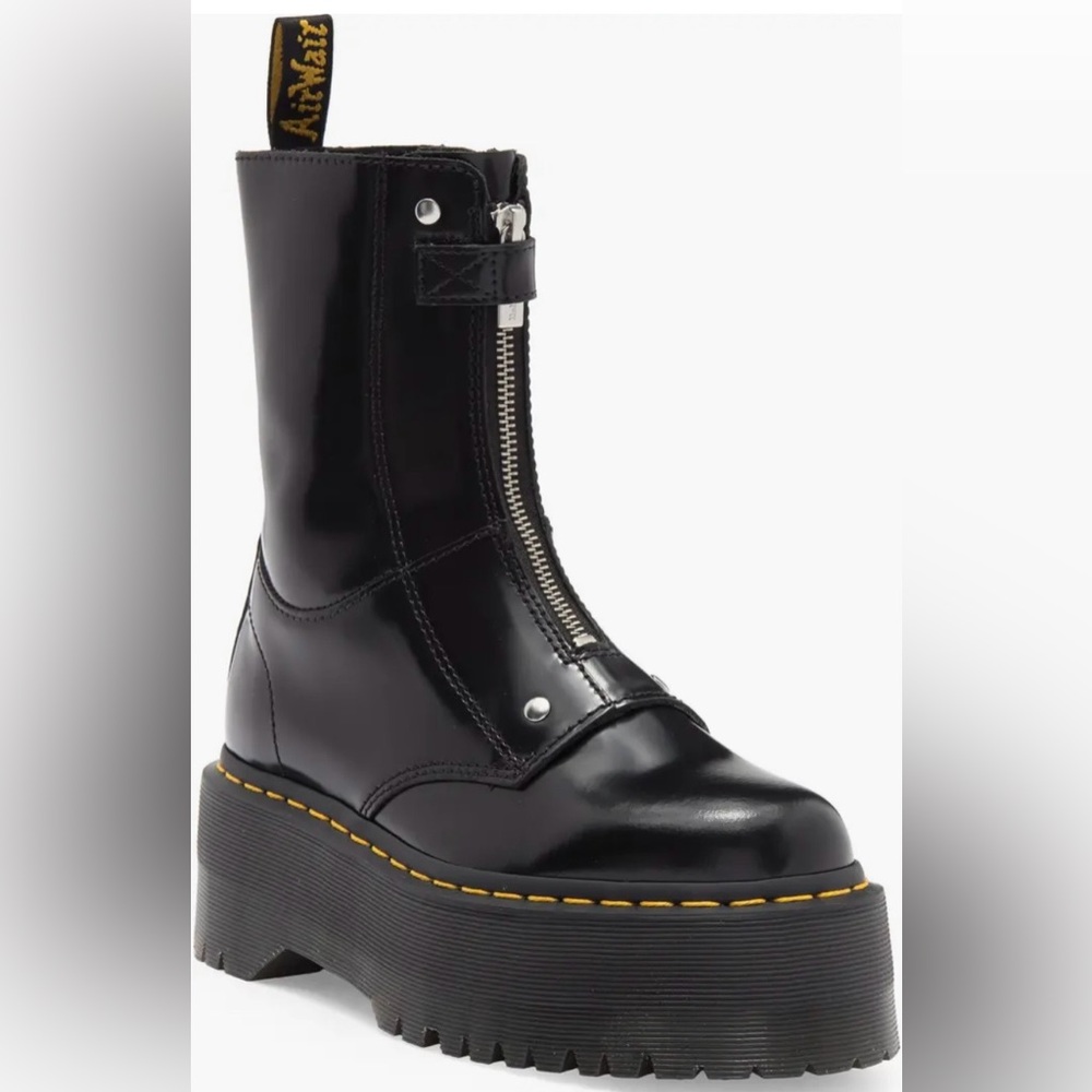 Dr. Martens Black Platform Combat Boots Jetta - US Size 7